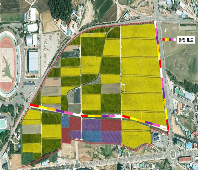 1-1 고성군, 도심지 대규모 봄꽃 경관농업단지 조성···내년 봄 기대_조감도.png